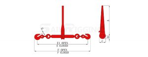 US Ratchet Type Load Binder drg