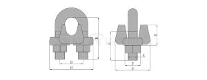 US Type Wire Rope Clips drg