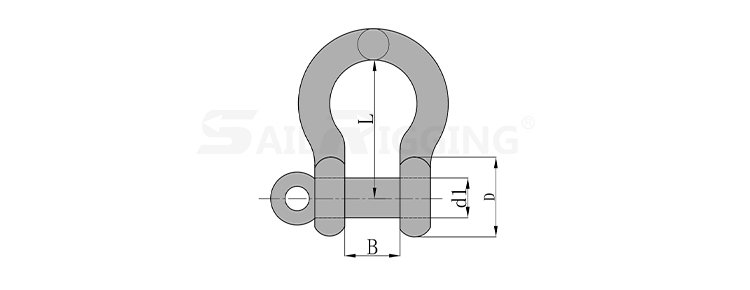 JIS TYPE BOW SHACKLE WITHOUT COLLOR