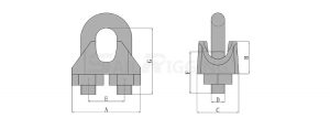 DIN741 WIRE ROPE CLIP drg