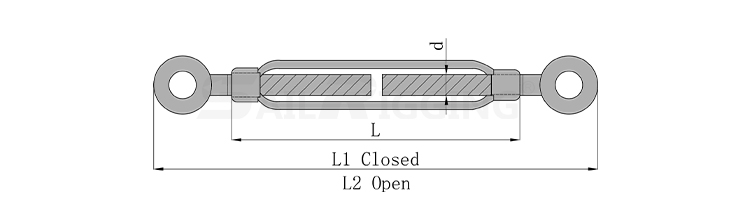 COMMERICAL TYPE TURNBUCKLE WITH EYE & EYE