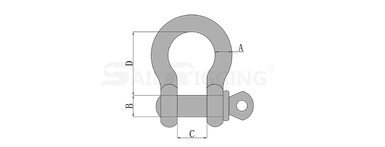 EUROPEAN TYPE LARGE BOW SHACKLE