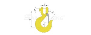 Clevis Slip Hook With Latch drg