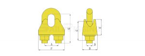 DIN1142 Malleable Wire Rope Clip drg