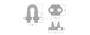 JIS Type Drop Forged Wire Rope Clip drg