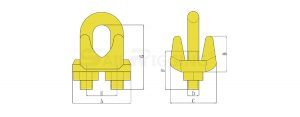 Malleable Wire Rope Clips Type A drg