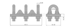 Triple Type Wire Rope Clips drg