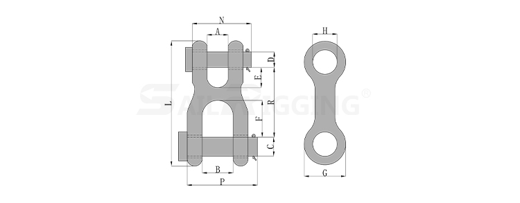 X TYPE CLEVIS DOUBLE LINKS S247