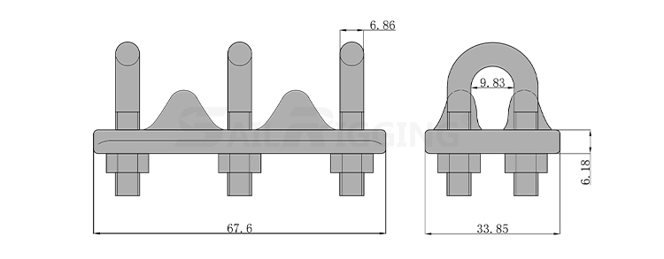 TRIPLE TYPE WIRE ROPE CLIP