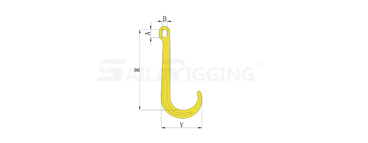 J TYPE HOOK WITH ELLIPSE HOLE