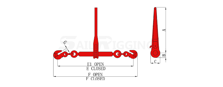 EUROPEAN RATCHET TYPE LOAD BINDER