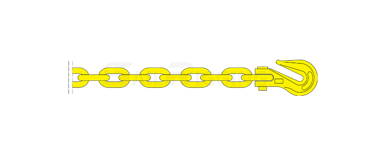 chain with clevis/eye grab hooks on both ends