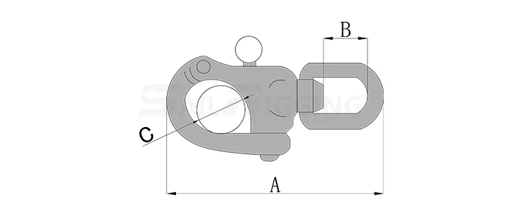 Eye Swivel Snap Shackle drg