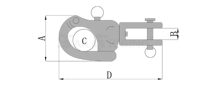 Snap Shackle With Jaw stainless steel