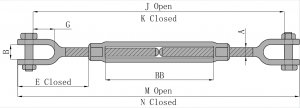 Jaw And Jaw Turnbuckle